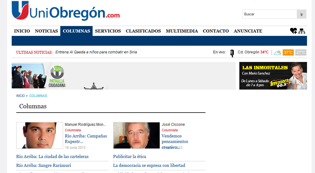 pagina web Invasora 94.5 FM